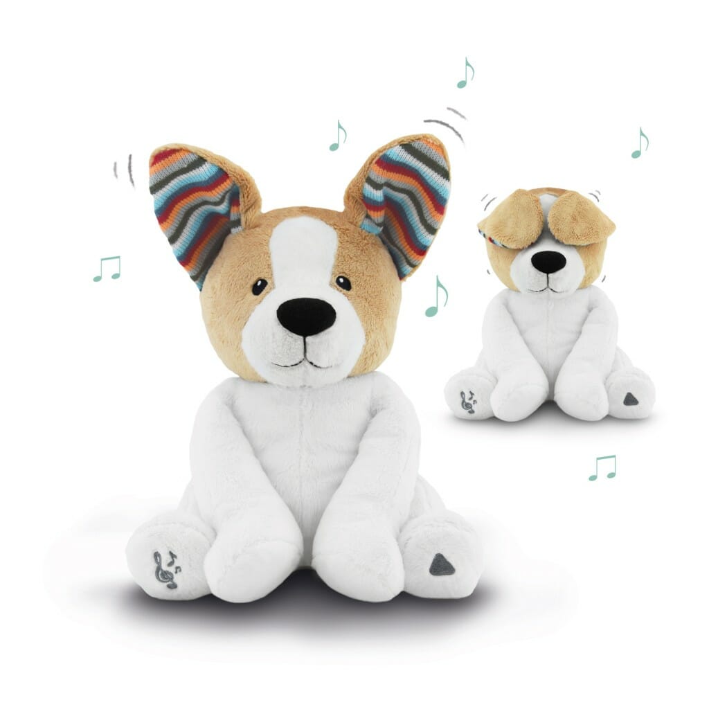 Zazu Peek-A-Boo Interactive Soft Toy Dog with Flapping Ears and Sound, Danny the Dog