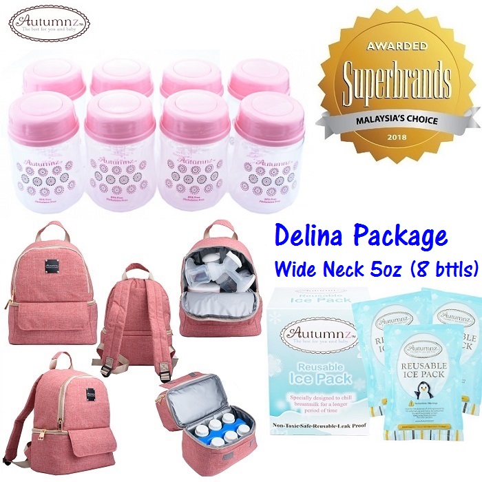 Autumnz Delina Cooler Bag Package (*5oz* 8 Wide Neck Bottles)