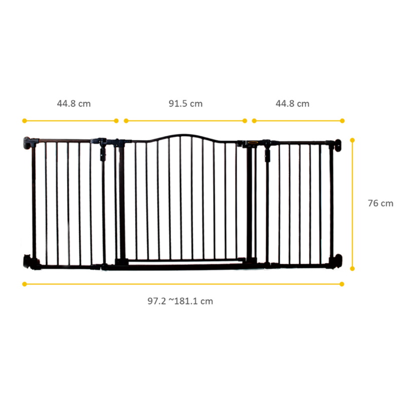 Demby Metal Foldable Gate (60 - 102cm)