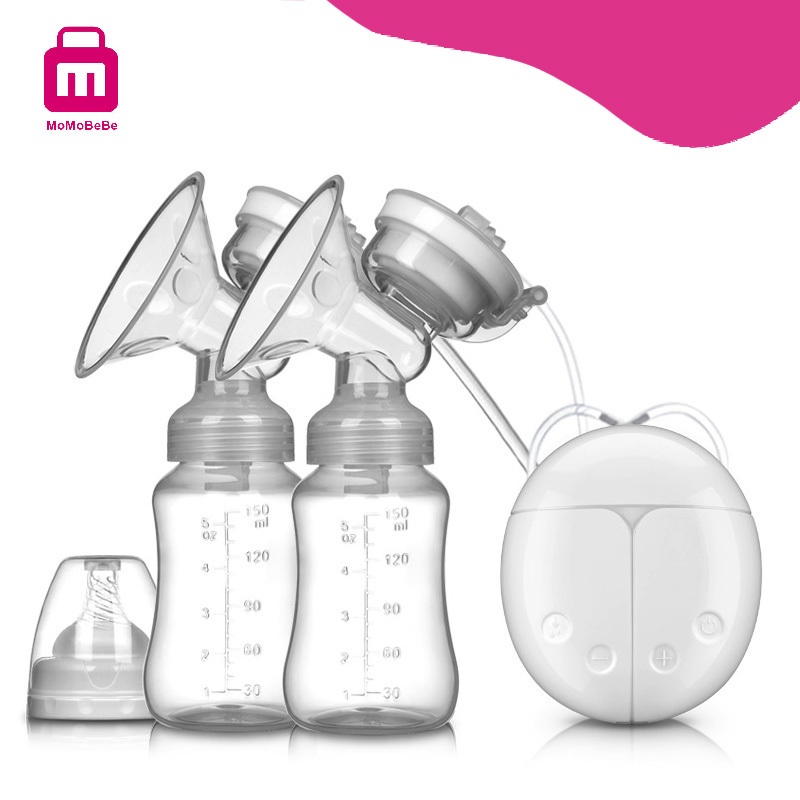 Momobebe Double Electric Breast Pumps Powerful Nipple Suction Screen Touch