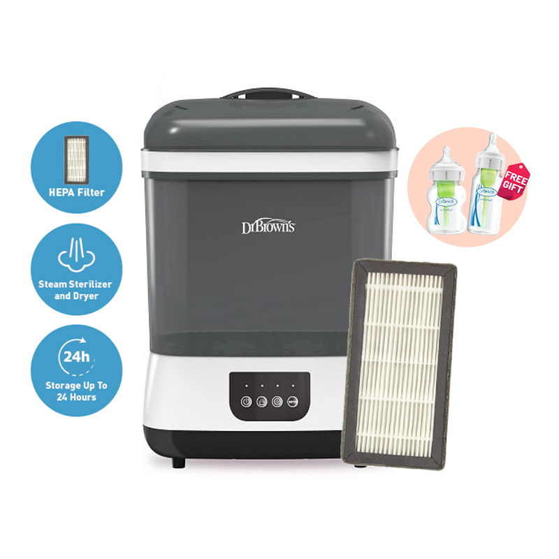 Dr Brown's Electric Sterilizer and Dryer with HEPA Air Filter (+ 1 extra Filter) + Freebies