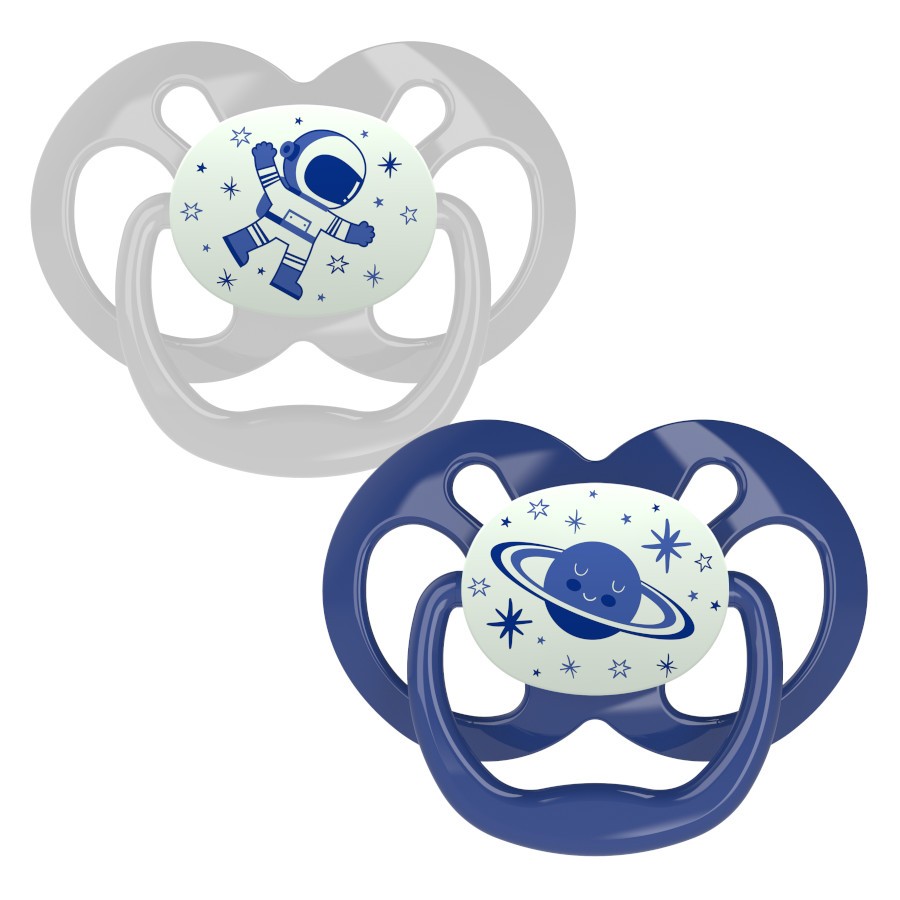 Dr Browns Advantage Glow in the Dark Pacifier, 2pcs
