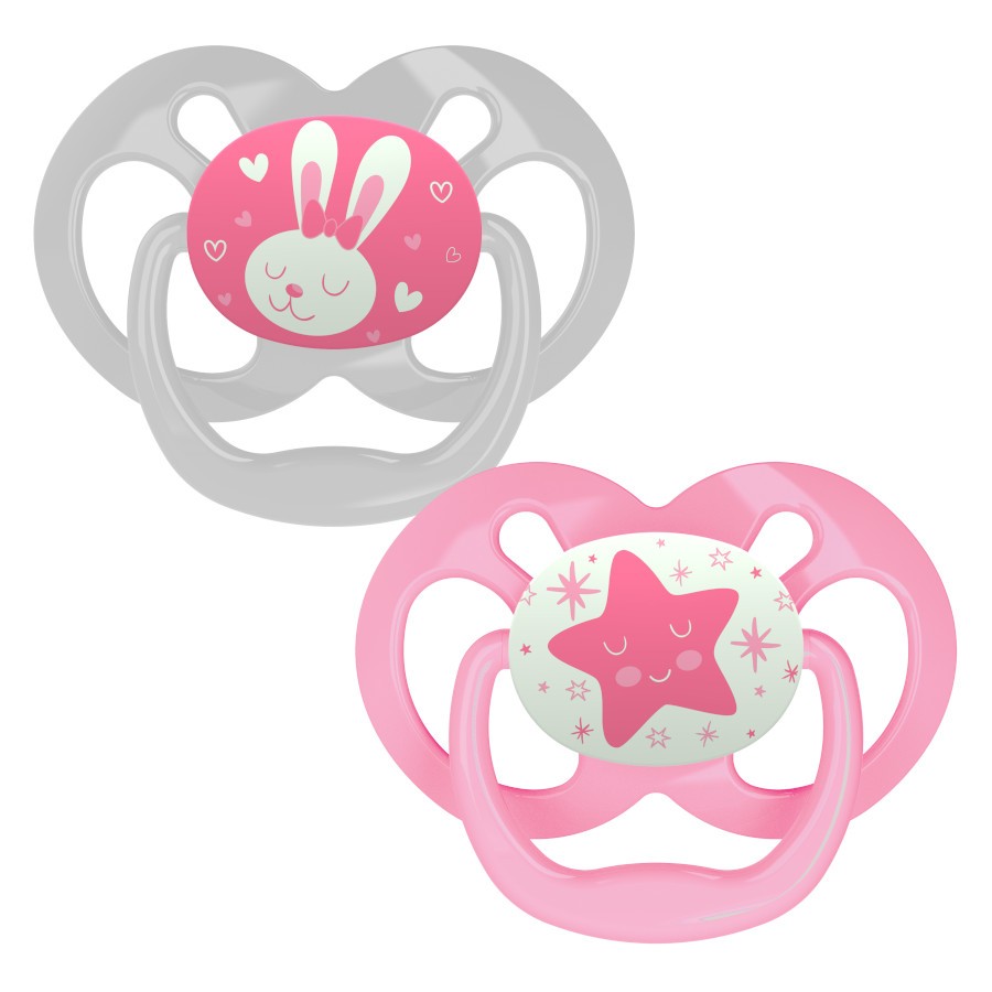 Dr Browns Advantage Glow in the Dark Pacifier, 2pcs