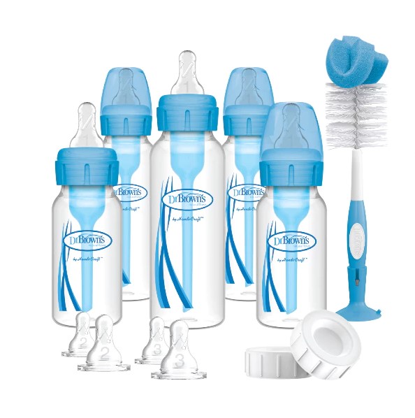 Dr Brown's Anti-Colic Options+ Narrow Neck Baby Milk Bottle Gift Set
