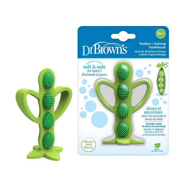 (Green) Dr Browns Peapod Teething Toothbrush,