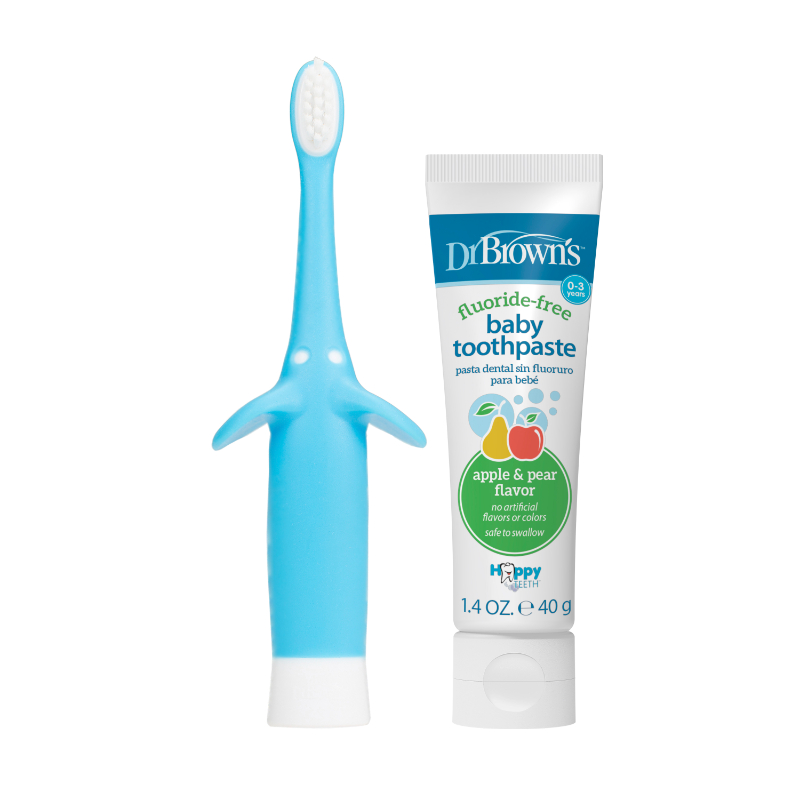 Dr Browns Infant -to Toddler Toothbrush & Toothpaste Combo Pack