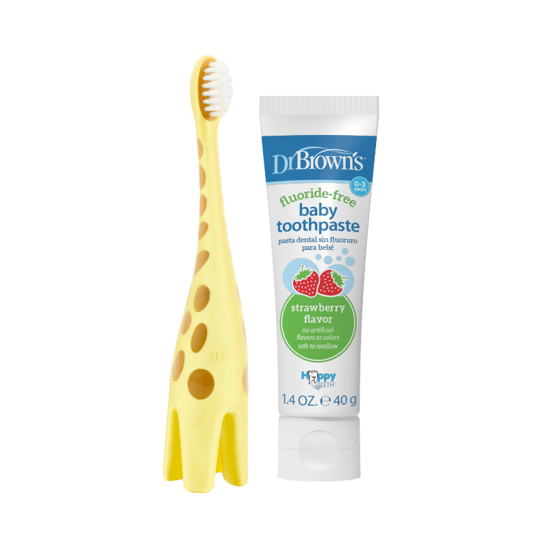 Dr Browns Infant -to Toddler Toothbrush & Toothpaste Combo Pack
