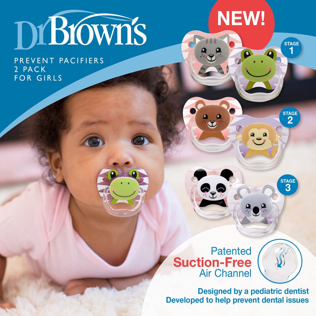 baby-fair Dr Brown's Prevent Printed Shield Pacifier, 2pcs