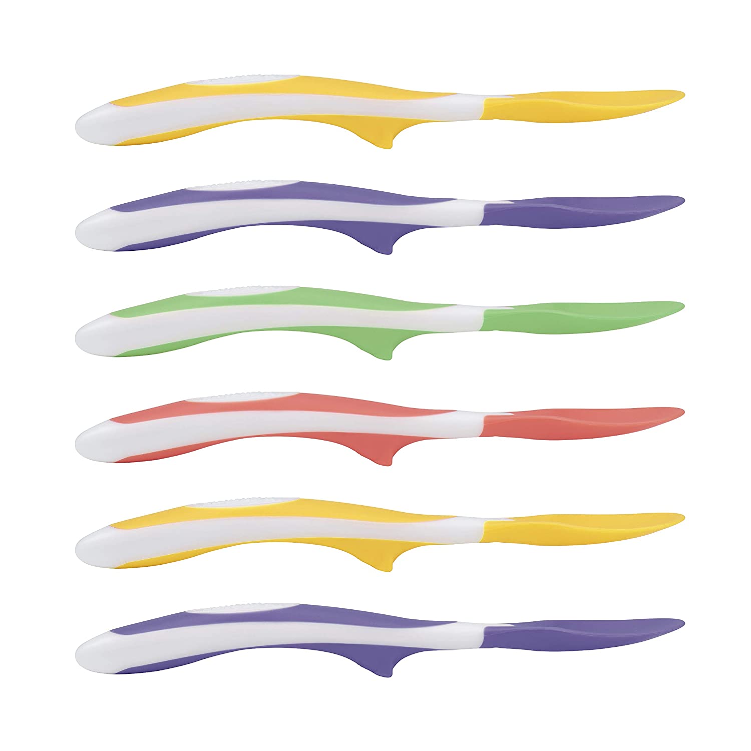 Dr Browns Soft-Tip Spoon, 4-Pack (Yellow, Green, Purple, Red)