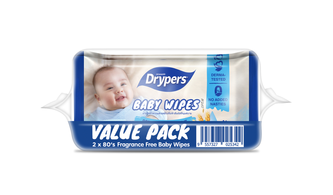 Drypers Baby Wipes (2x80s)