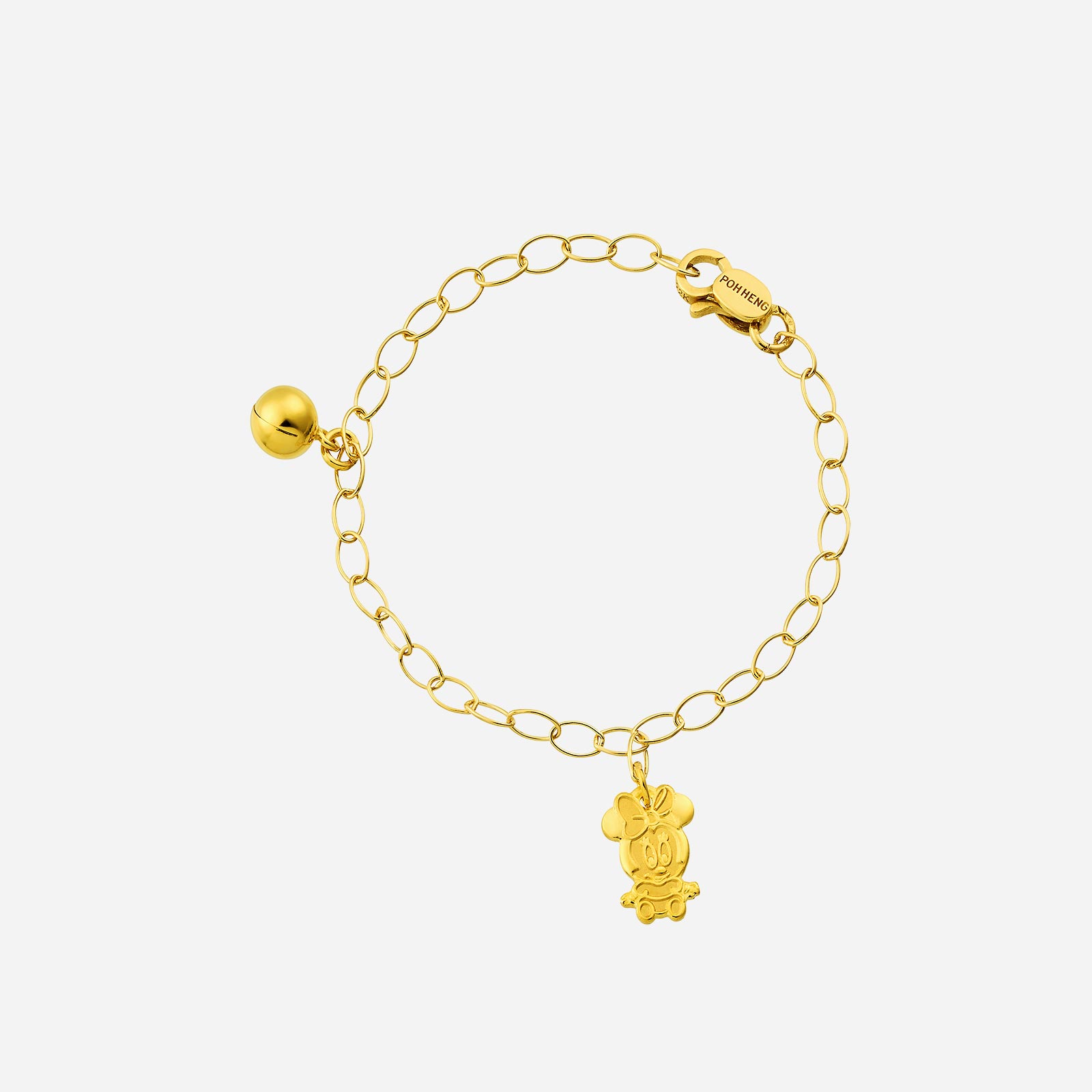 Poh Heng Disney Posy Baby Minnie Bracelet in 22K Yellow Gold	