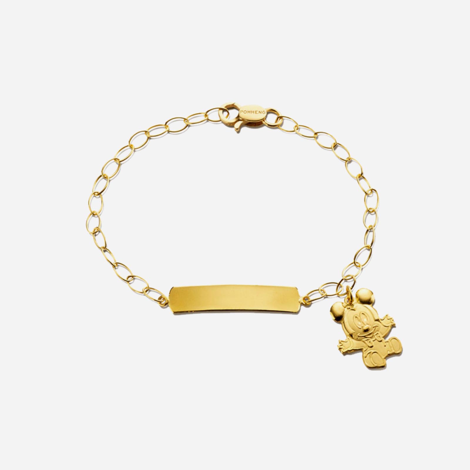Poh Heng Disney Baby Mickey Name Bracelet in 22K Yellow Gold	
