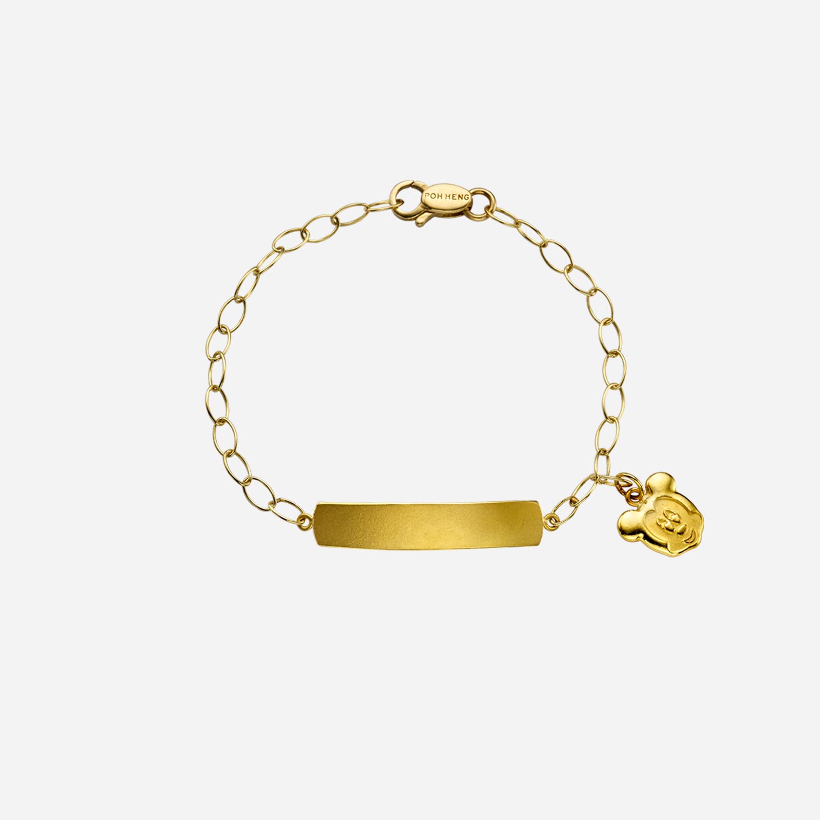 Poh Heng Disney Baby Mickey Name Bracelet in 22K Yellow Gold	