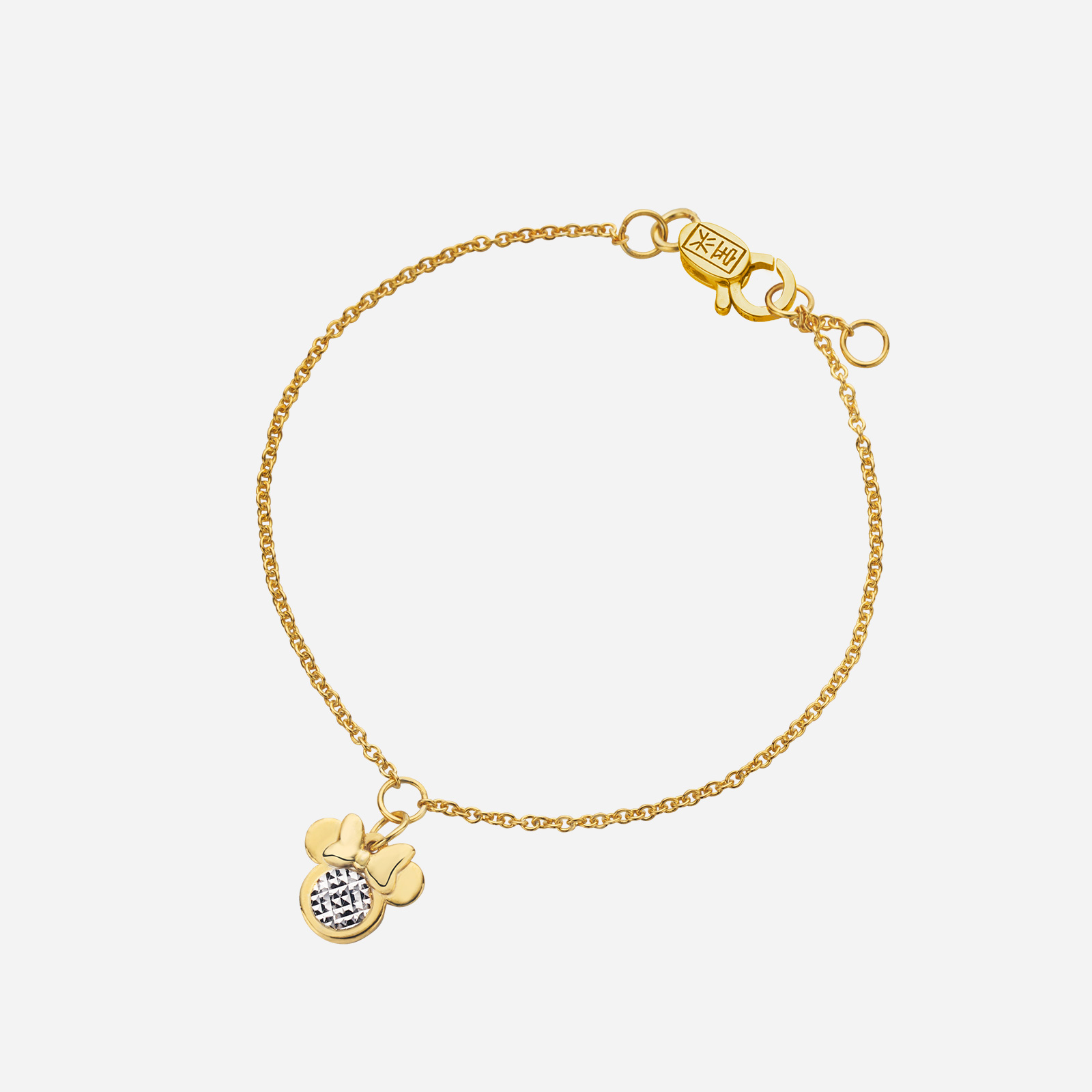 Poh Heng Disney Minnie Bracelet in 22K Yellow White Gold	