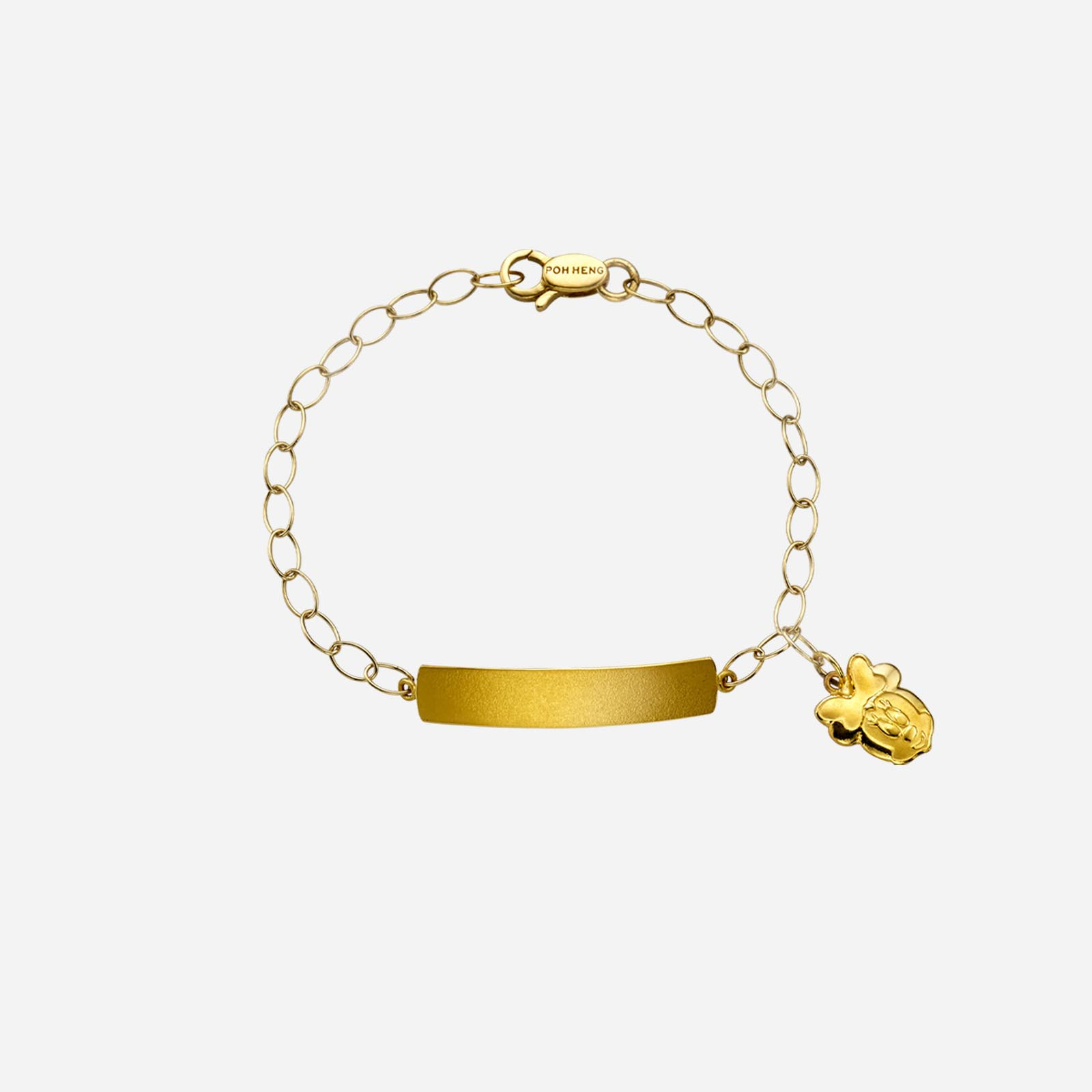 Poh Heng Disney Baby Minnie Name Bracelet in 22K Yellow Gold	