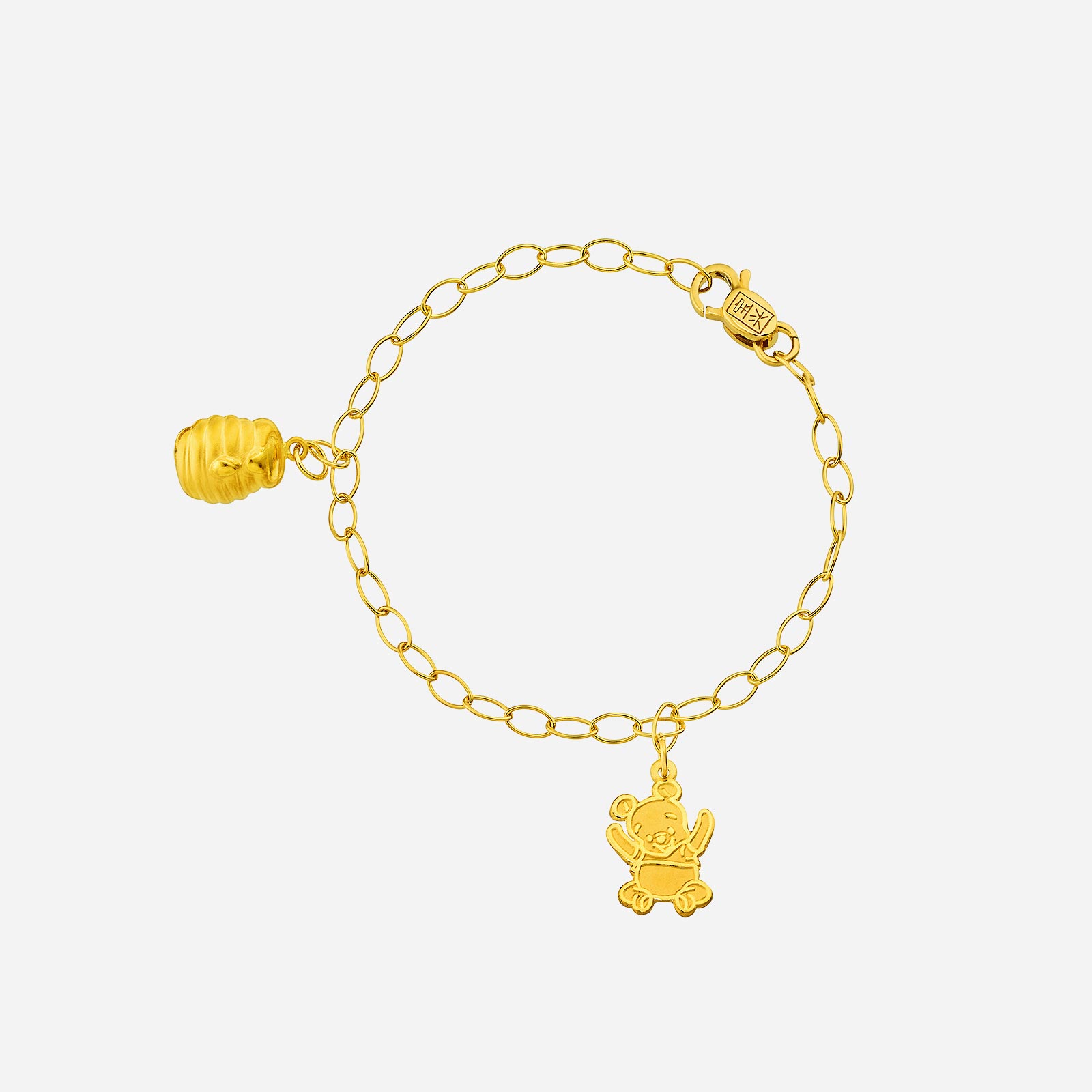 Poh Heng Disney Pooh Baby Bracelet in 22K Yellow Gold