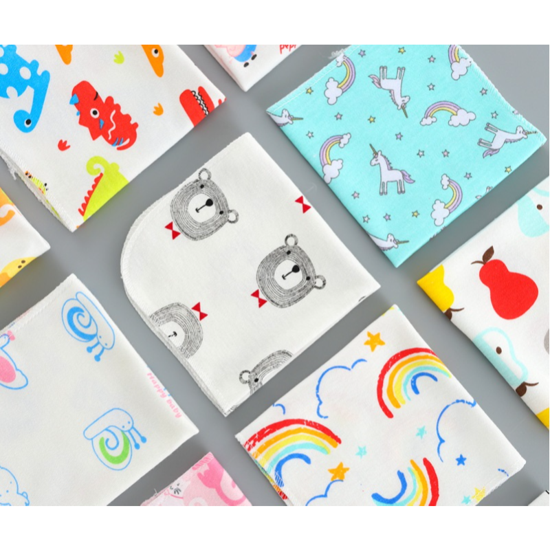 (Bundle of 2) Emmanuel Baby 2-Layers Washcloth Bib Face (0-24M) - Pack of 10 *Choose designs at booth*