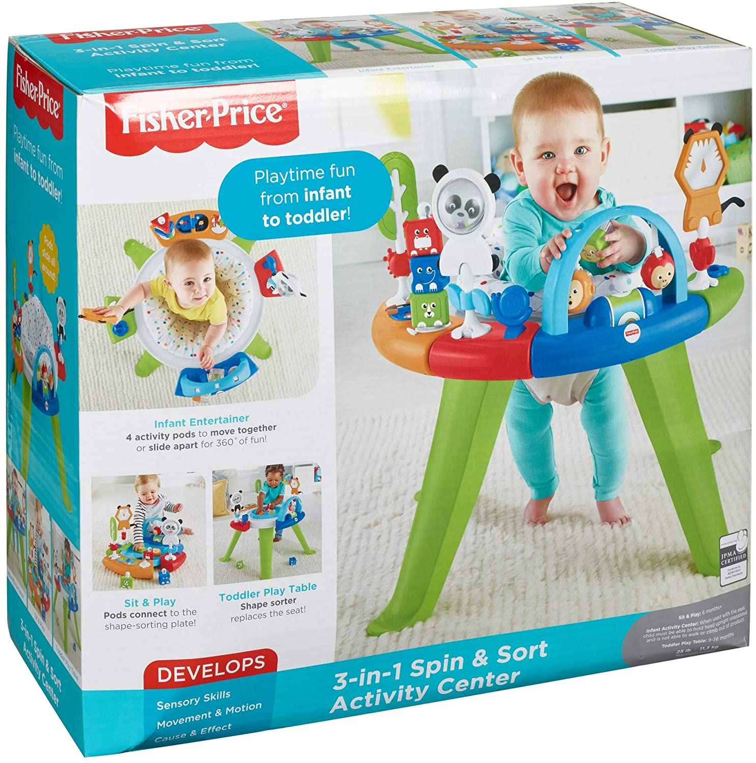 Fisher Price 3-In-1 Spin & Sort Activity Center