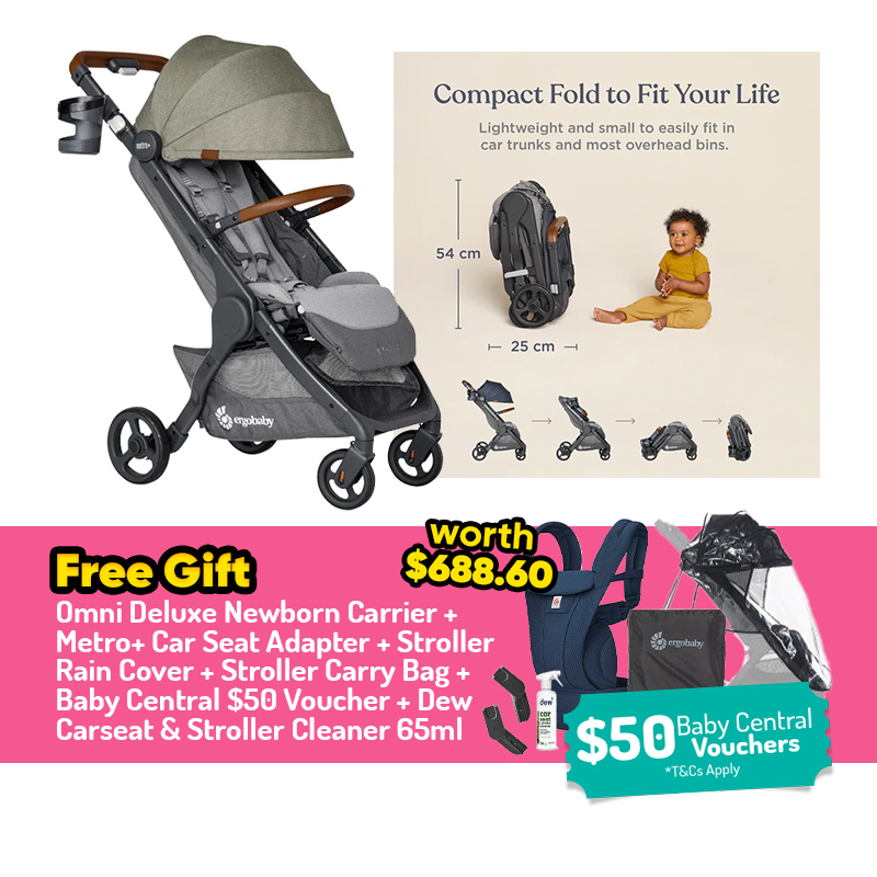 Ergobaby Metro+ Deluxe Compact City Stroller + FREE GIFT