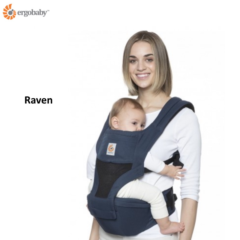 Ergobaby Hipseat Cool Air Mesh Carrier (Raven) BCHIPRAVEN