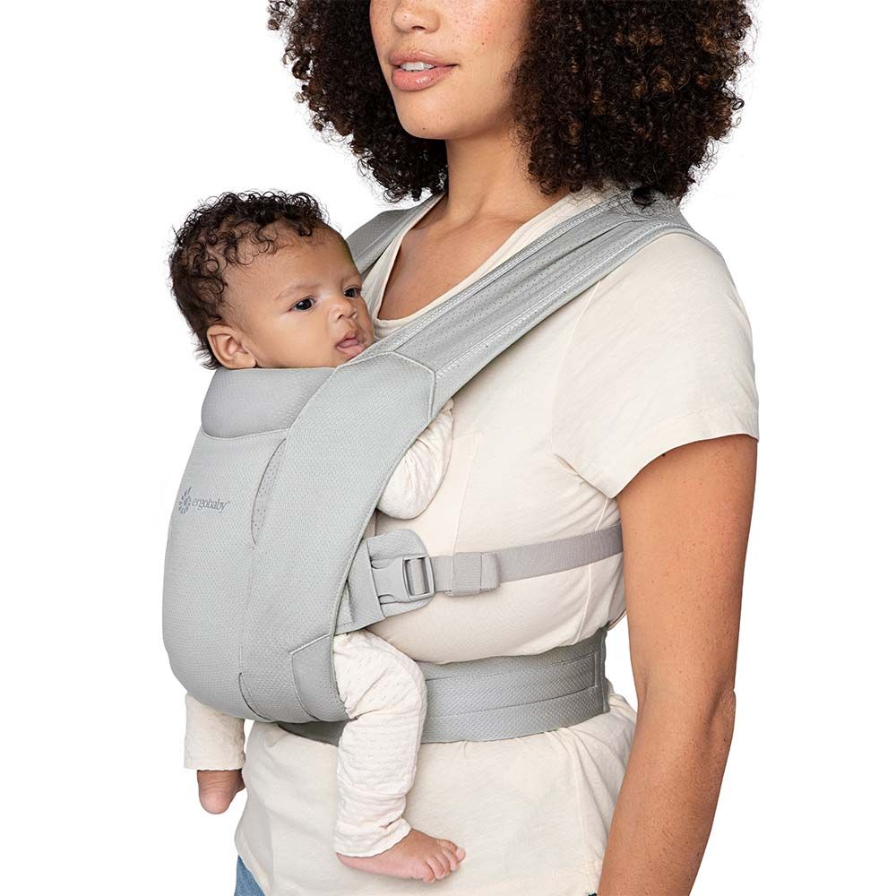 Ergobaby Embrace Soft Air Mesh Newborn Baby Carrier (Soft Grey) BCEMASAMGRY