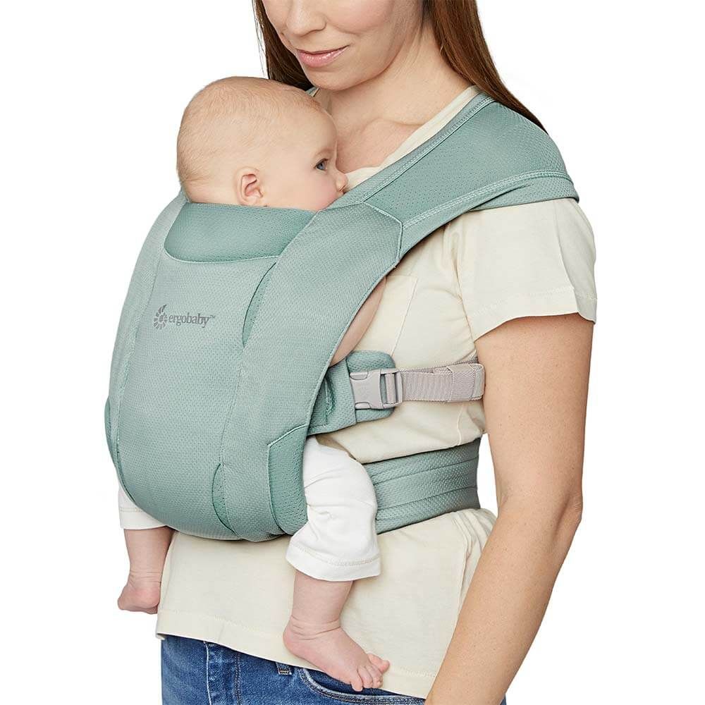 Ergobaby Embrace Soft Air Mesh Newborn Baby Carrier (Sage) - BCEMASAMSGE