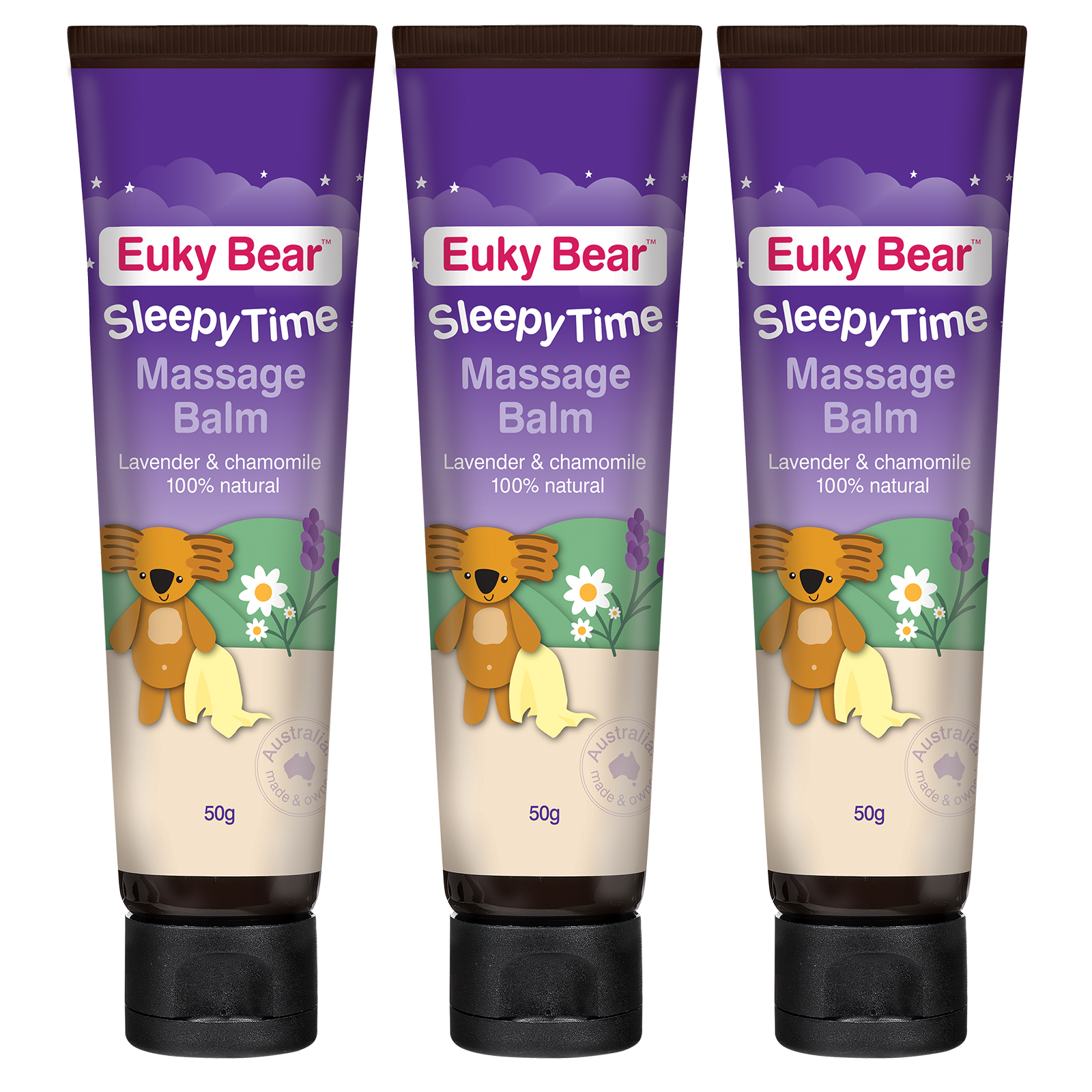 Euky Bear Sleepy Time Massage Balm 50g (Bundle of 3)