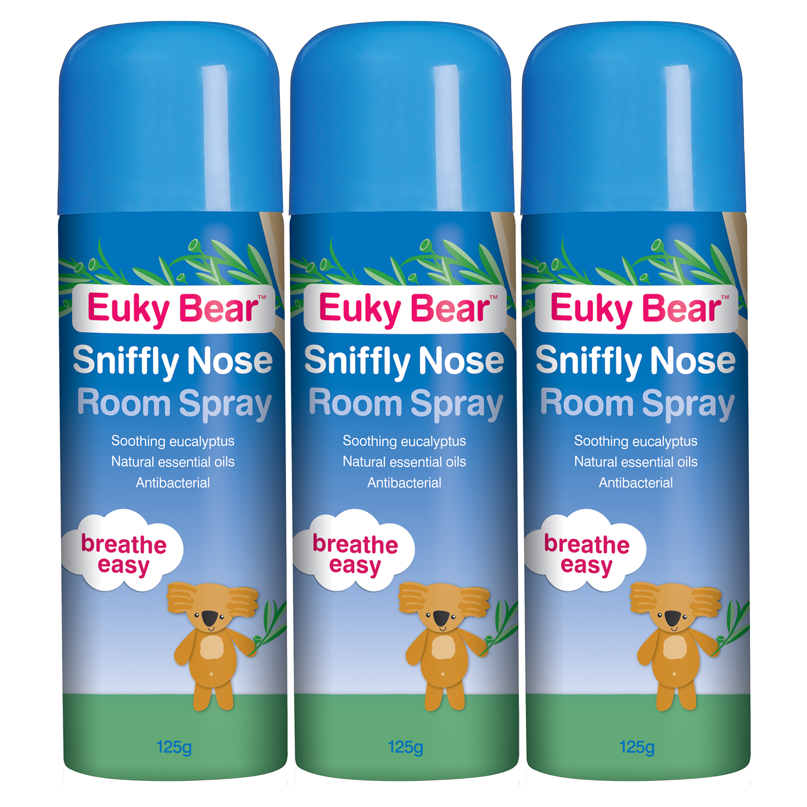 Euky Bear Sniffly Nose Room Spray 125g (Bundle of 3)