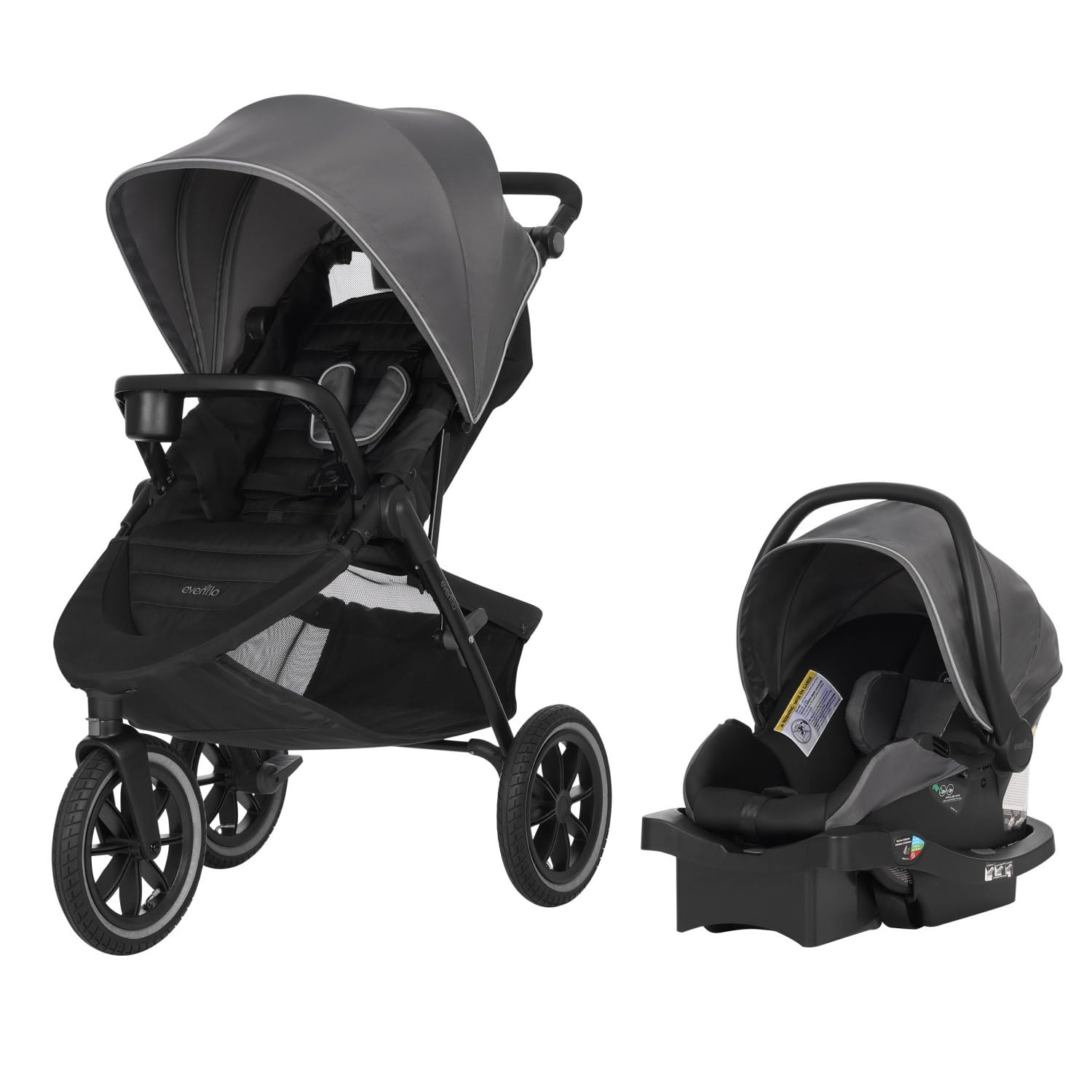 Evenflo Folio3 Stroll & Jog Travel System with LiteMax Infant Car Seat