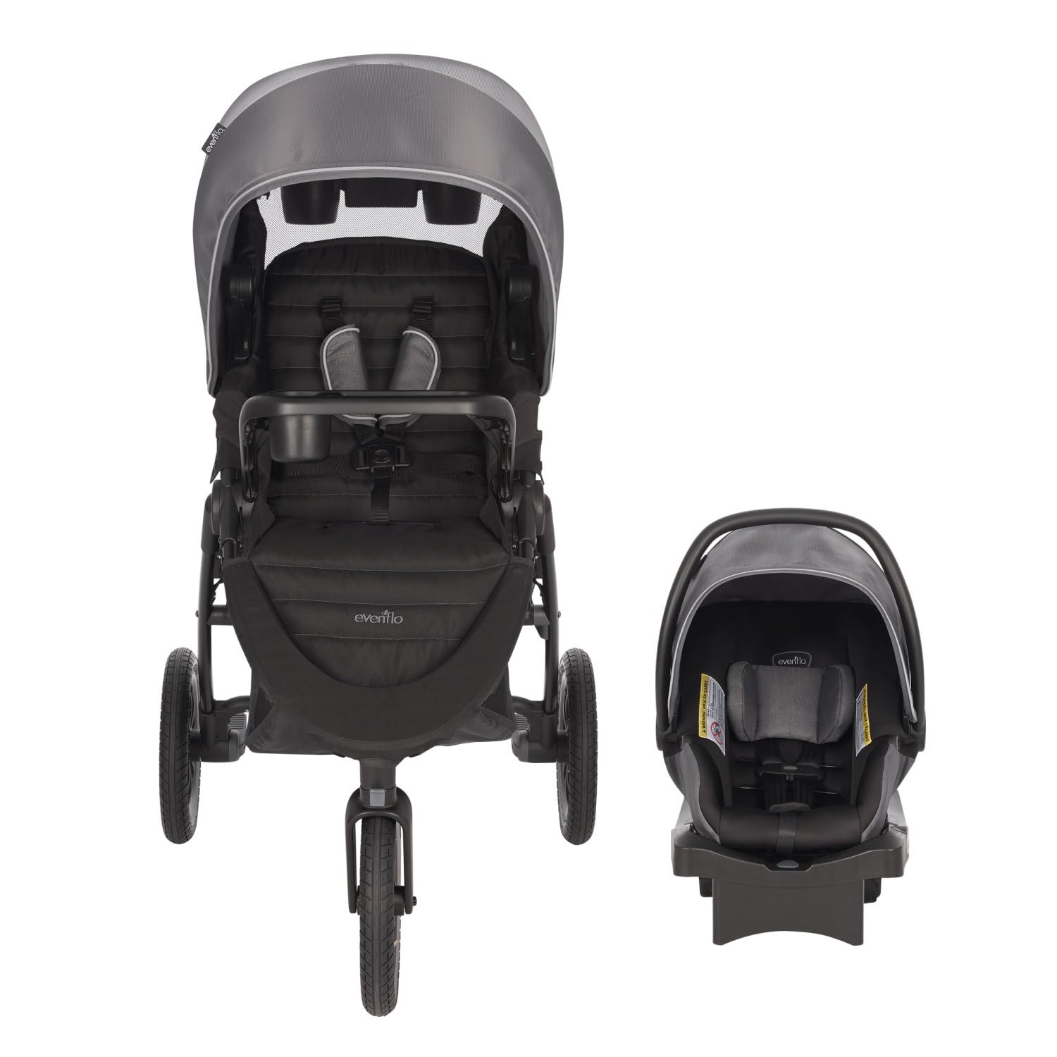 Evenflo Folio3 Stroll & Jog Travel System with LiteMax Infant Car Seat