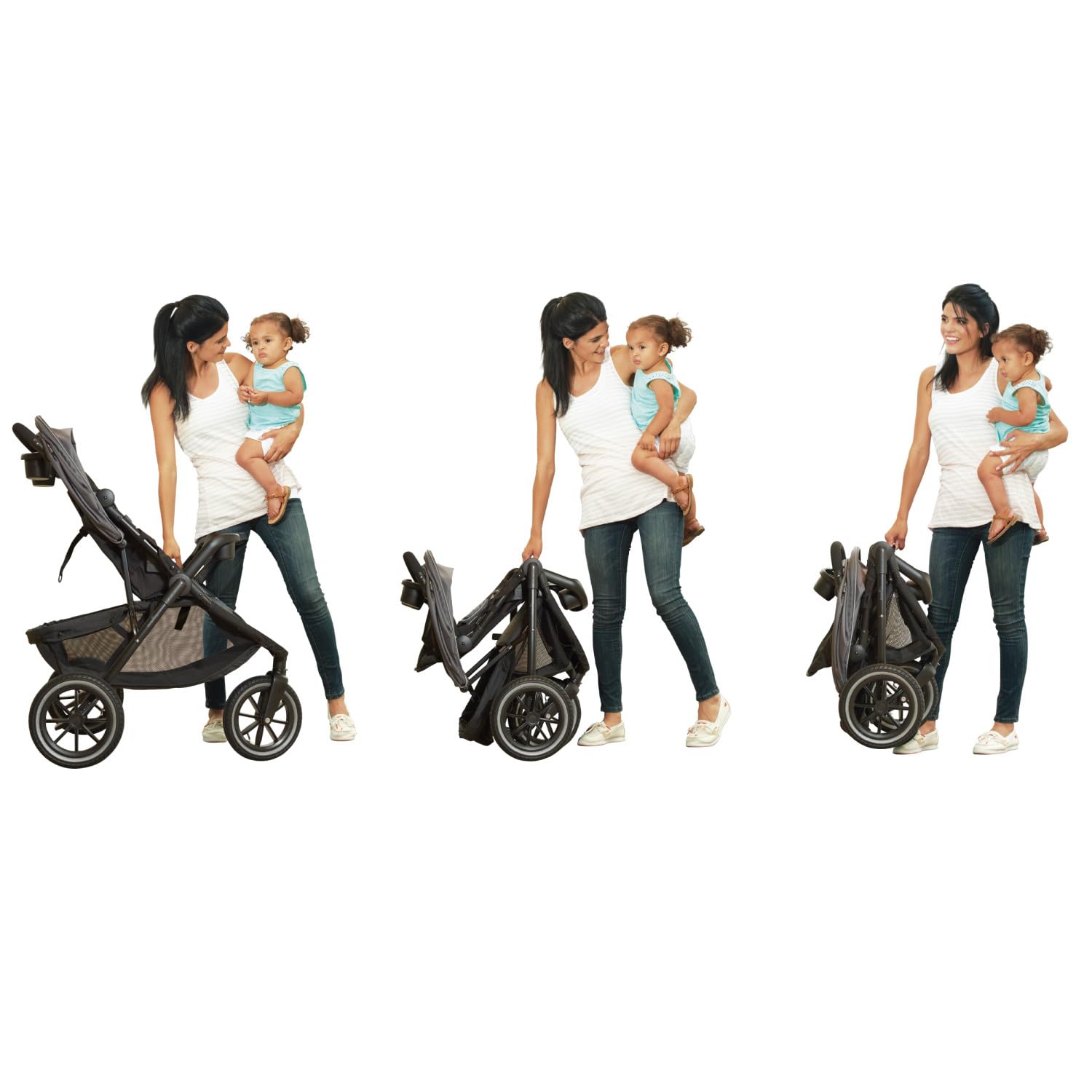 Evenflo Folio3 Stroll & Jog Travel System with LiteMax Infant Car Seat