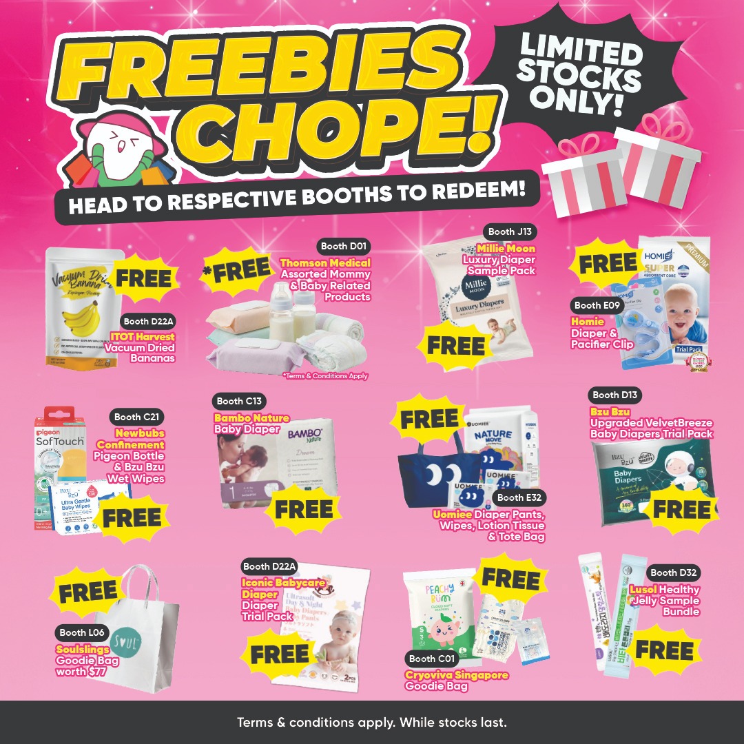 Expo Freebies Chope on 16-18 Jan!