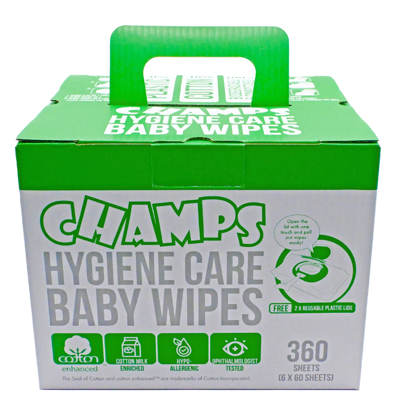 Champs Hygiene Care Baby Wipes 60s x 6 packs