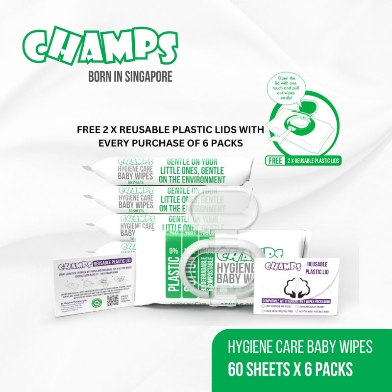 Champs Hygiene Care Baby Wipes 60s x 6 packs