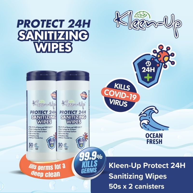 Kleen-Up Protect 24H Sanitizing Wipes 50S Canister