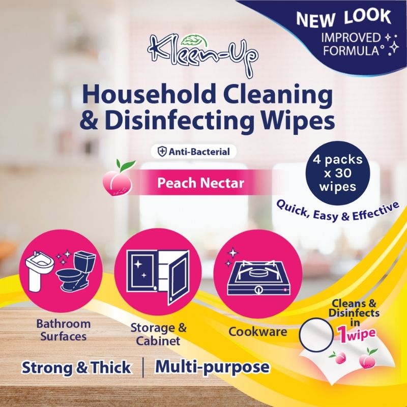 Kleen-Up House Hold Cleaning Wipes 30S (4 Packets)