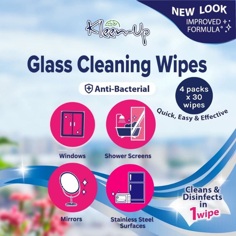 Kleen-Up Glass Cleaning Wipes 30S (4 Packets)