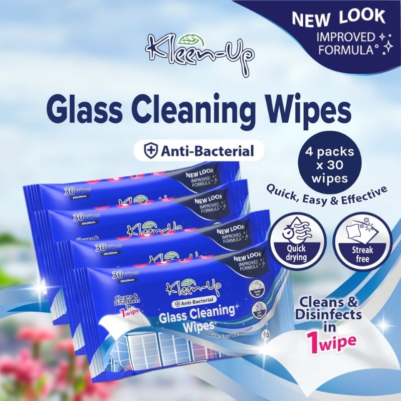 Kleen-Up Glass Cleaning Wipes 30S (4 Packets)