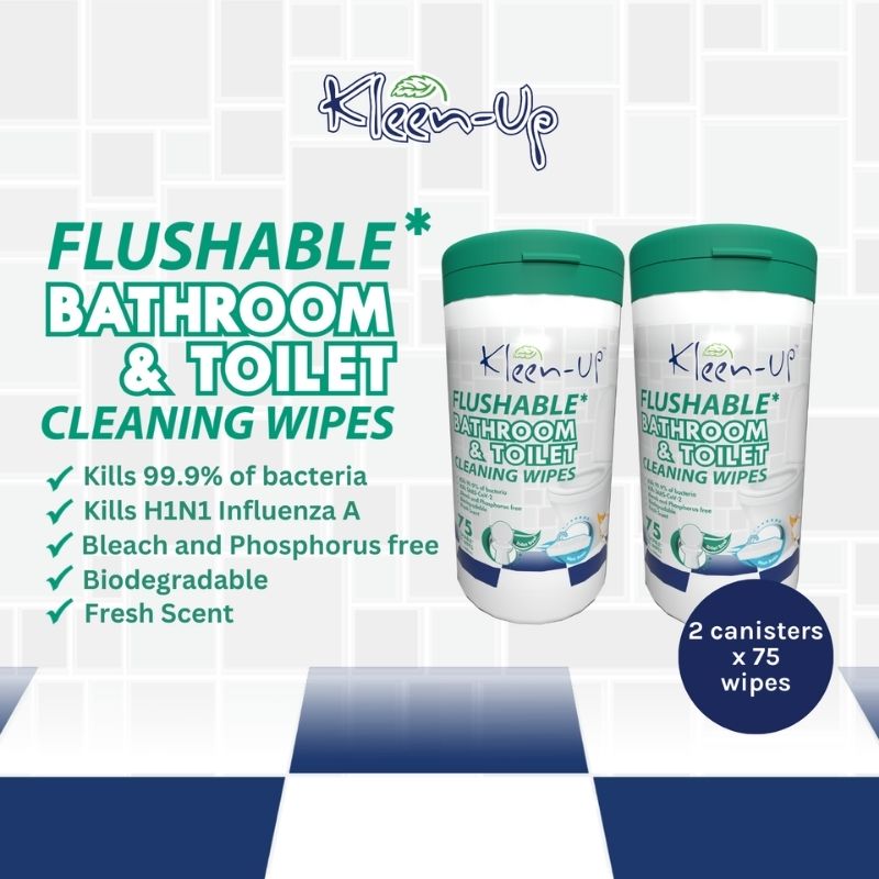 Kleen-Up Flushable Bathroom & Toilet Cleaning Wipes 75S