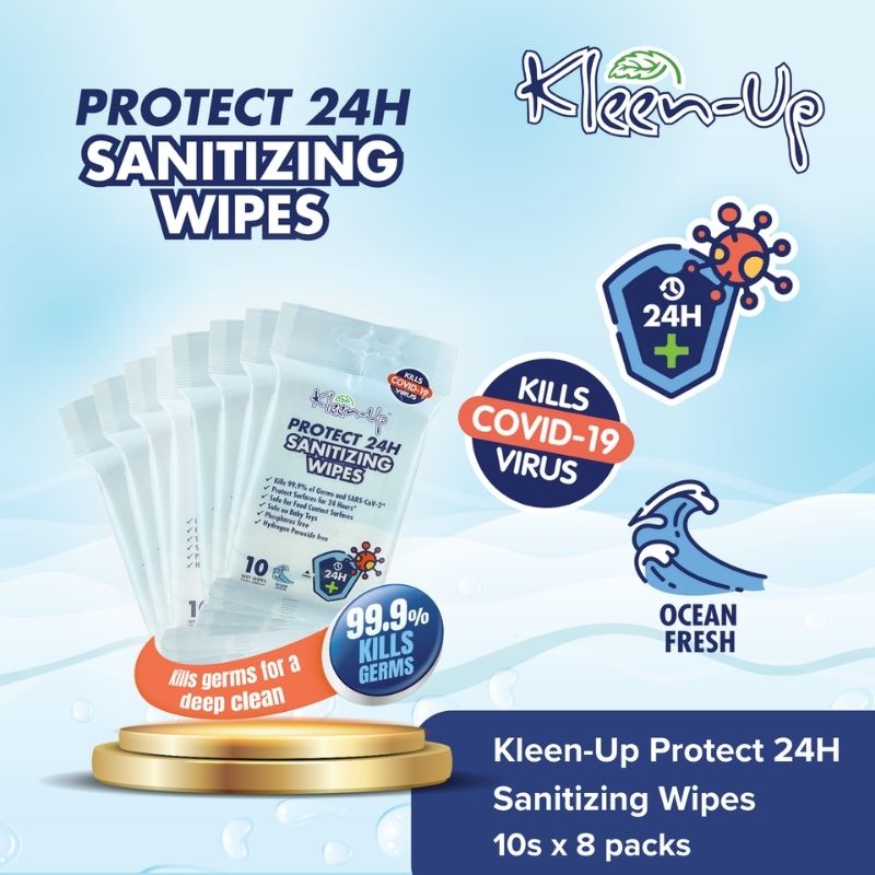 Kleen-Up Protect 24H Sanitizing Wipes 10S