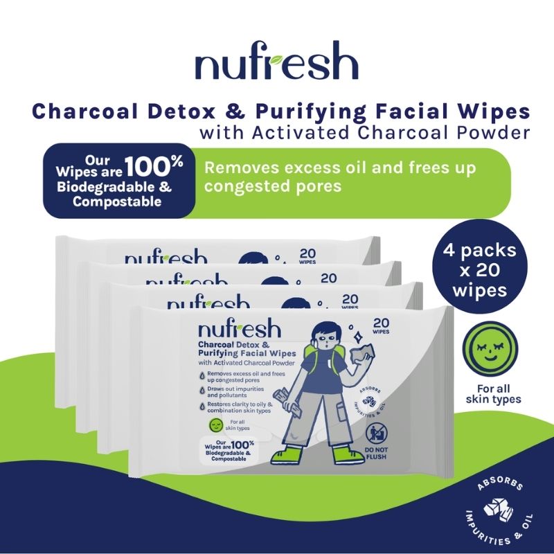 Nufresh Detox & Purifying Facial Wipes 20S