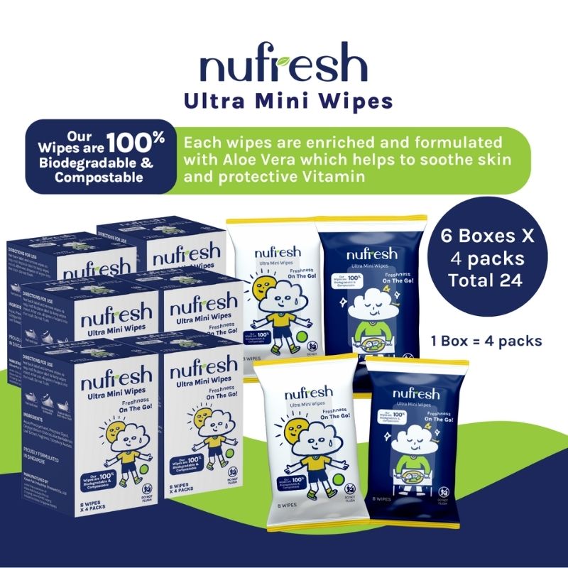 Nufresh Ultra Mini Wipes 8Sx4 - Fsc Mix