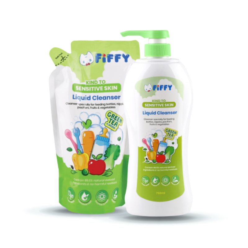 Fiffy Bottle Wash Value Pack (750ml + 600ml Refill)