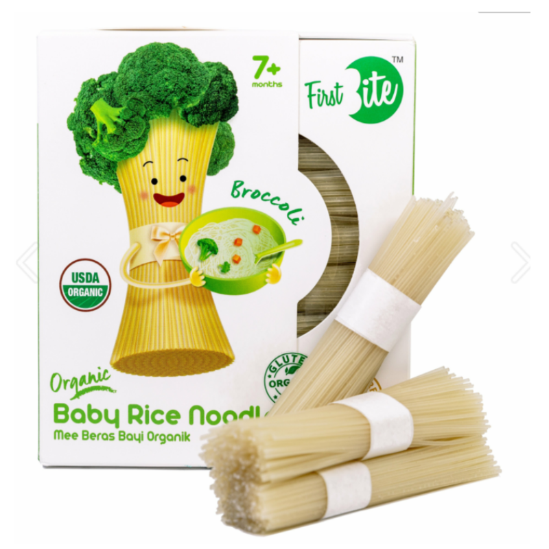 First Bite Organic Baby Rice Noodle (Gluten Free) - Broccoli
