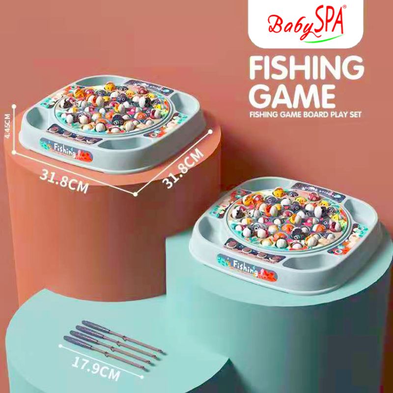 BabySpa Fishing Game Rotating Toy Set (50) 