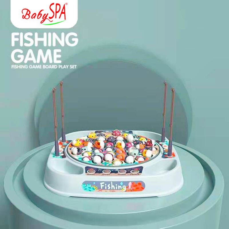 BabySpa Fishing Game Rotating Toy Set (50) 