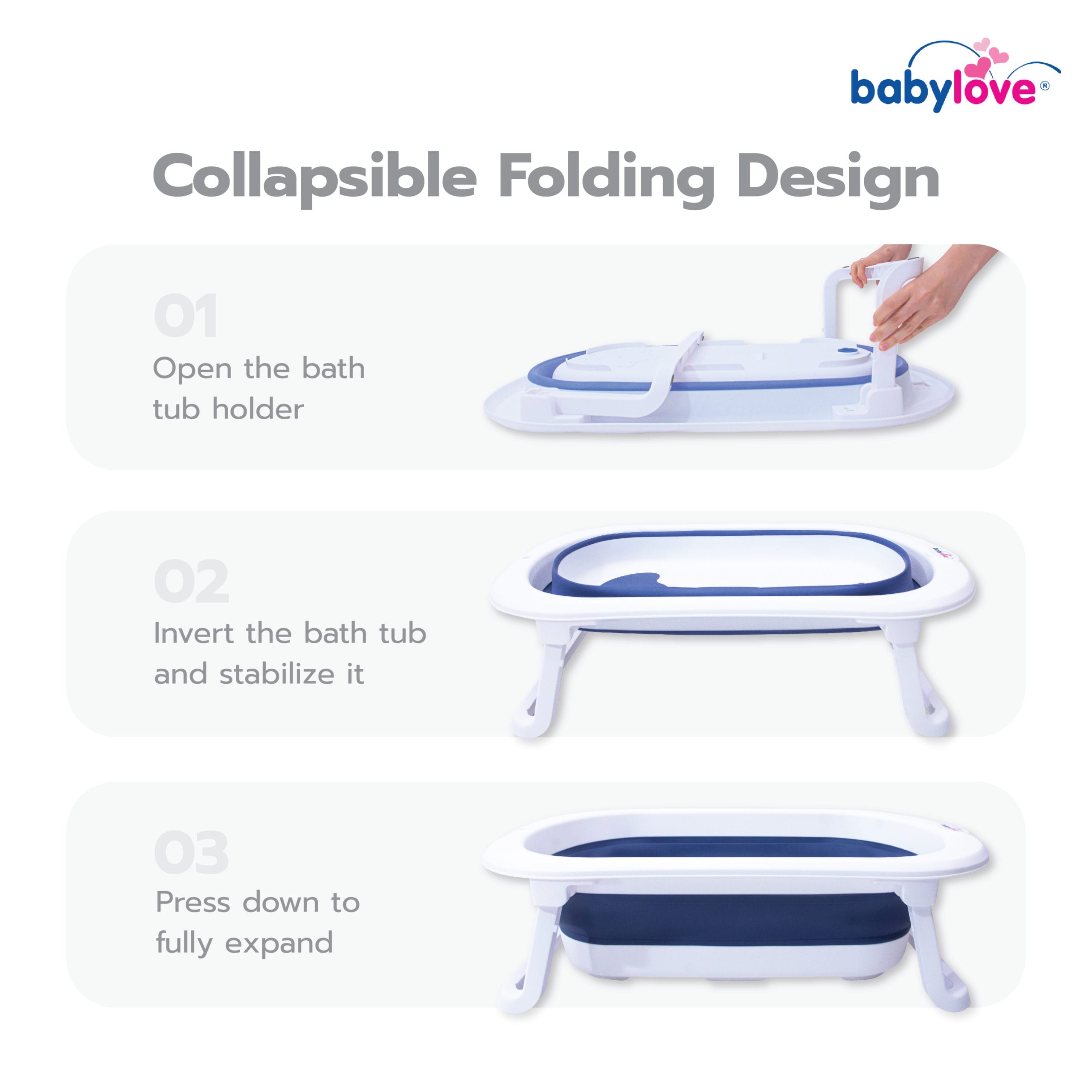 Babylove Foldable Bath Tub XL Size