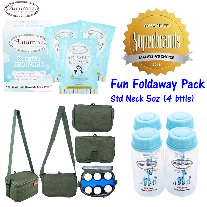 Autumnz Fun Foldaway Cooler Bag Package (*5oz* 4 Std Bottles)
