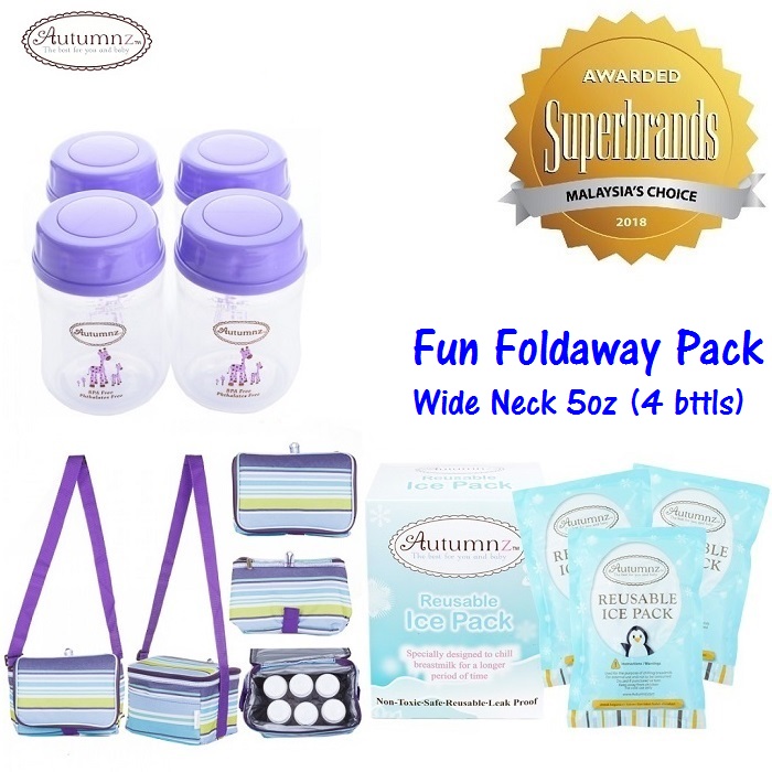 Autumnz Fun Foldaway Cooler Bag Package (*5oz* 4 Wide Neck Bottles)