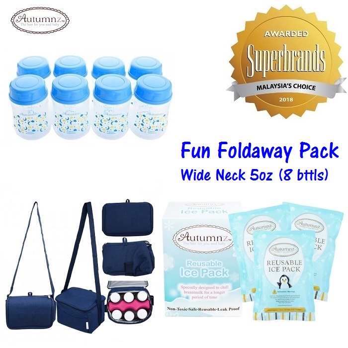 Autumnz Fun Foldaway Cooler Bag Package (*5oz* 8 Wide Neck Bottles)